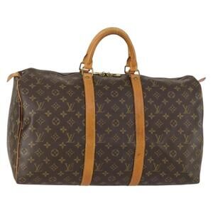 LOUIS VUITTON Monogram Keepall 50 Boston Bag M41426 LV Auth am10370